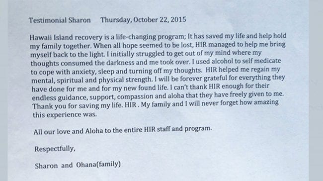 Hawaii island recovery is a life changing program