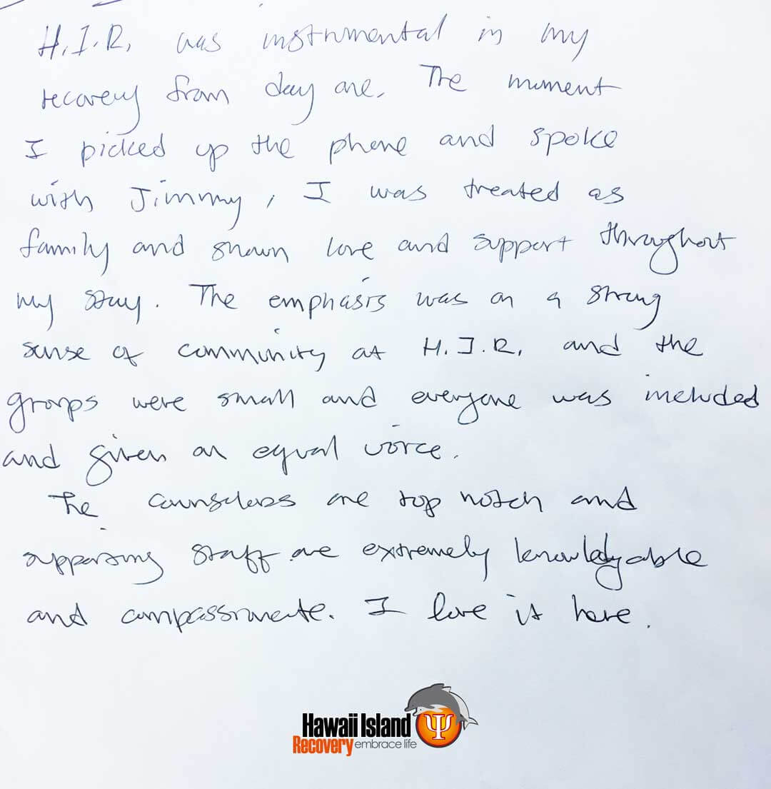 Testimonial: HIR was instrumental in my recovery