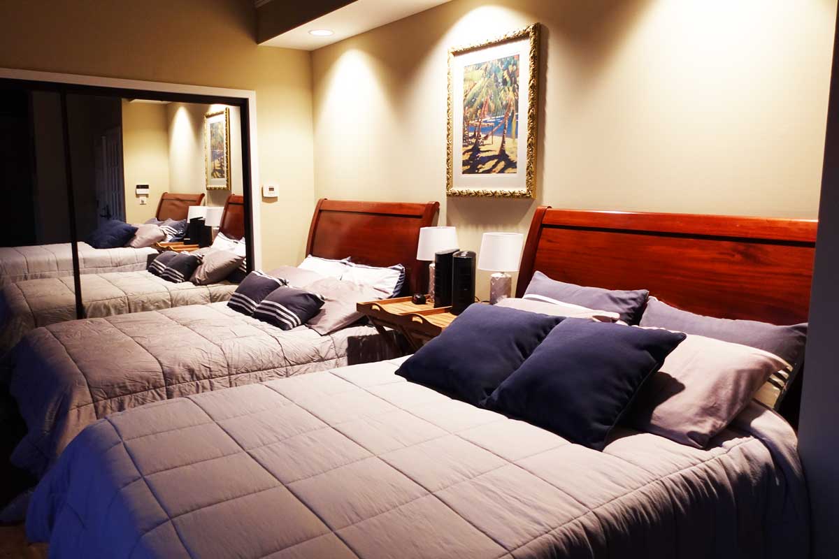 Two double beds at a residential treatment center